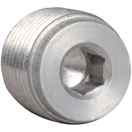 Hubbell Killark Conduit Fitting Plug, 3/8 in, Aluminum, Plain, Gray CUP-375