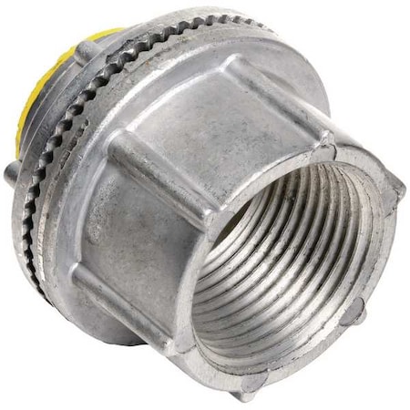 Hubbell Killark Conduit Fitting Grounding Hub, 3/4 in, Liquid-Tight, Zinc Alloy, Plain, Gray WH-2