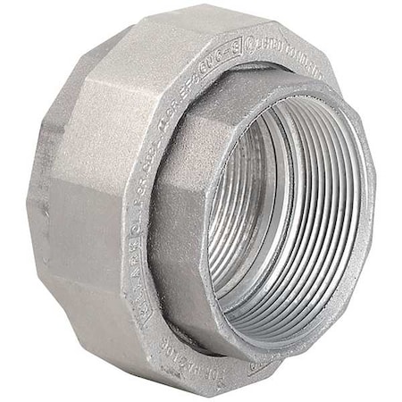 Hubbell Killark Female Conduit Union, 2-1/2 in, Threaded, Aluminum, Plain, Silver GUF-7