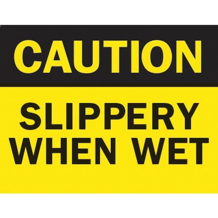 TARIFOLD Sign Inserts, Slippery When Wet, PK6 P1949SW