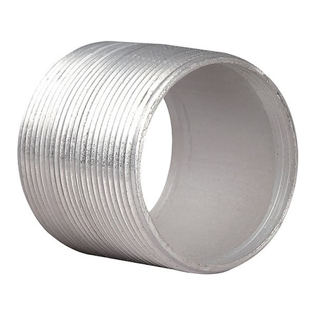 Hubbell Killark Rigid Nipple, 6 in, Aluminum, Plain, Silver AN-12