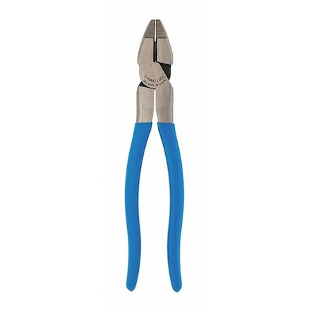 Channellock 9-1/2 in Linemens Plier Round Nose High Leverage, Steel 369
