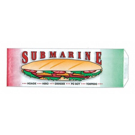 Value Brand White Sub Bags, 4 1/2 x 2 x 14