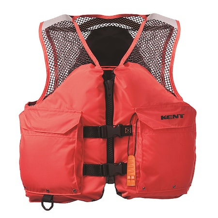 Kent Safety Life Jacket, 4XL, 15.5lb, Foam, Orange 150800-200-080-20