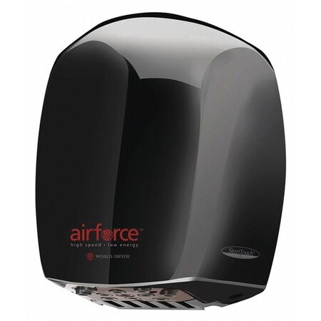 Airforce Hand Dryer, 110-120V, Aluminum, Black J-162A3