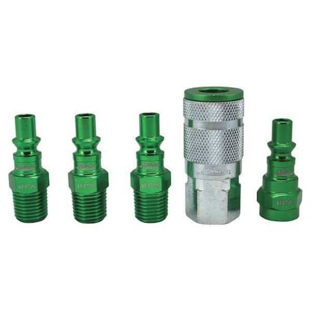 Milton Aro Green Coupler/Plug Kit, 5 pcs. S-305AKIT