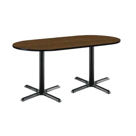 Kfi 72" W, 29" (Cafe Height) H, Laminate Top, Walnut T3072R-B2015-BK-WL