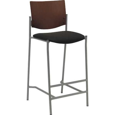 Kfi Barstool, w/Silver Frame, Wood Back BR1310SL-SP28-2902