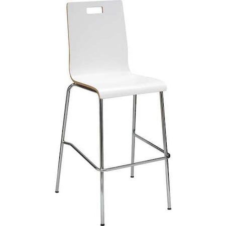 Kfi Bentwood Stool, White BR9222CH-WHITE