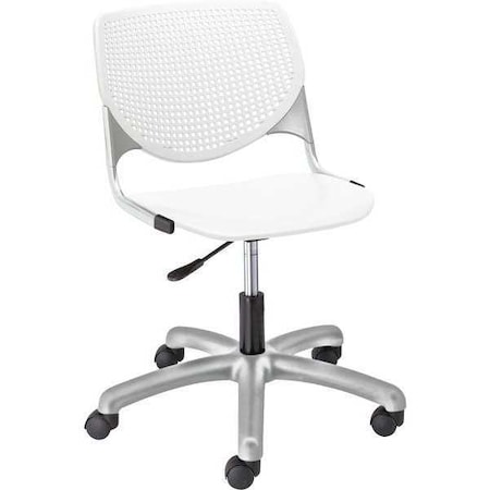 Kfi Task Chair, 15-1/2" to 20", White TK2300-P08