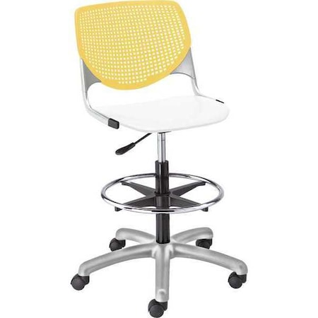 Kfi Poly Adjustable Stool, Perforated Back DS2300-BP12-SP08