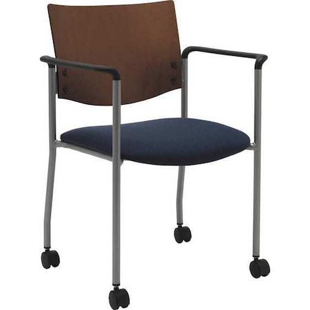 Kfi Side/Guest Chair, w/Arms, Casters CS1311SL-SP28-2310