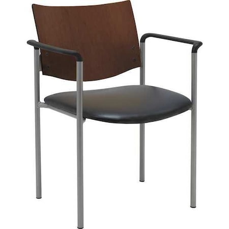 Kfi Side/Guest Chair, w/Arms, Wood Back 1311SL-SP28-3906