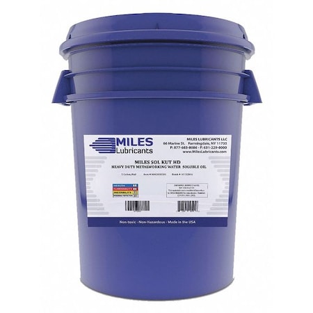 Miles Lubricants Water Soluble Cutting Fluid, 5 gal., Pail MM2000503