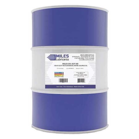 Miles Lubricants Water Soluble Cutting Fluid, 55 gal., Drum MM2000501