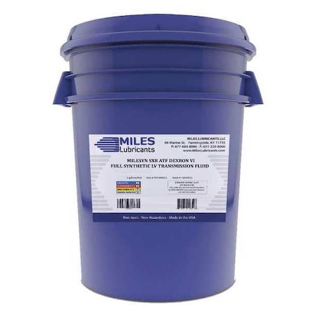 Miles Lubricants Transmission Fluid, Dexron VI, 5 gal., Pail MSF400203