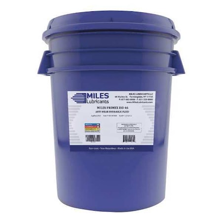 Miles Lubricants 5 gal. Pail, Anti-Wear Hydraulic Fluid, 46 ISO Viscosity M001001003