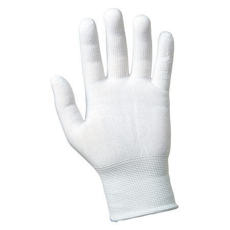 Kleenguard Disposable Gloves, Nylon, White, Size L , 10 PK 38719