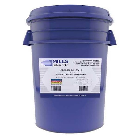 Miles Lubricants Natural Gas Engine Oil, 15W-40, 5 Gal. M00200199