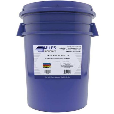 Miles Lubricants Heavy Duty Diesel Engine Oil, 5 Gal., Pail M00200499