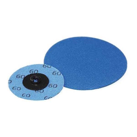 SUPERIOR ABRASIVES Coated QC Disc, Zirc, 3", Type S, Grit 80 A016414