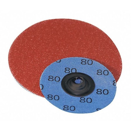 SUPERIOR ABRASIVES Coated QCKK Disc, A/O, 2", Type S, Grit 120 A014831