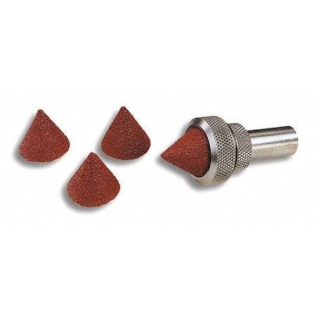Superior Abrasives Chamfer Cones, 7/8x90 deg., A/O, Grit 120 A007977
