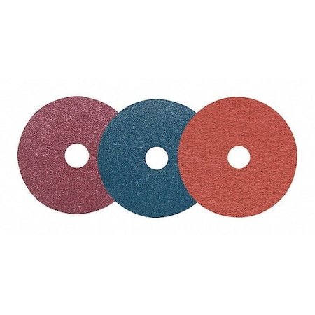 Superior Abrasives Fiber Disc, A/O, 5", Hole 7/8", Grit 24 A008830