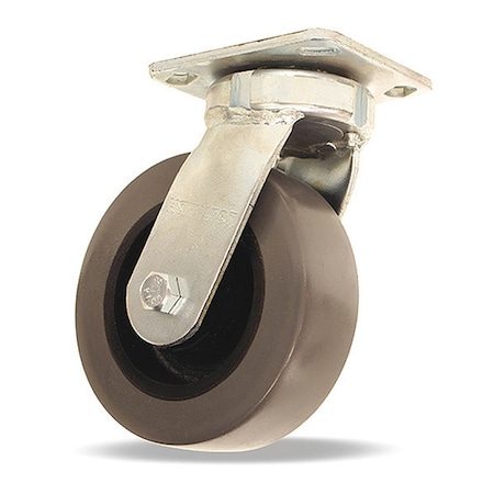 Hamilton Standard Duty Kingpinless Caster, 6" x 2" Dura-Glide Polyurethane (95A) on Cast Iron Wheels S-52K-6GB95