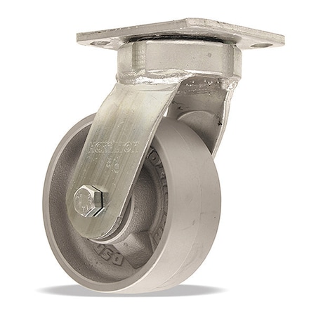 Hamilton High Heat Standard Duty Kingpinless Swivel Caster, 5" x 2" Metal Wheel S-52HK-5HMB