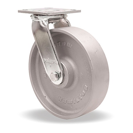 Hamilton High Heat Standard Duty Kingpinless Swivel Caster, 8" x 2" Metal Wheel S-52HK-8HMB