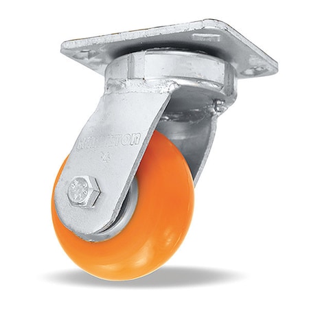 Hamilton Standard Duty Kingpinless Caster, 4" x 2" Ergo-Tech Donut Tread Polyurethane (87A) on Aluminum Wheel S-52K-42EMB