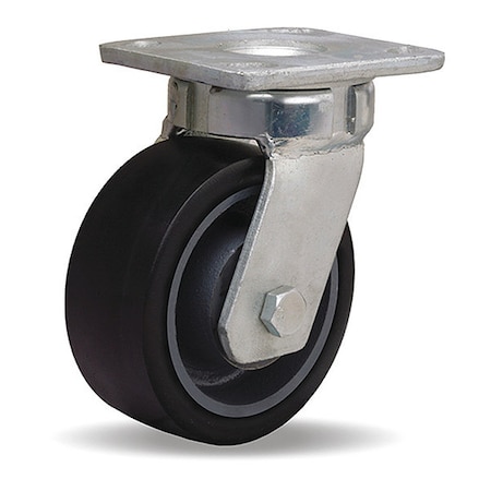 Hamilton Standard Duty Kingpinless Caster, 5" x 2" Duralast XC Polyurethane (70D) on Cast Iron Wheels S-52K-5DB70