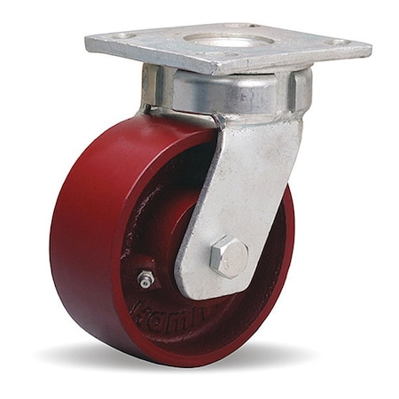 Hamilton Standard Duty Kingpinless Caster, 5" x 2" Metal Wheel, 1/2" Precision Ball Bearings, Foot Brake S-52K-5MB-FB