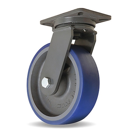 Hamilton Champion Swivel Caster, 10" x 3" Ergo-Glide Polyurethane (85A) on Cast Iron Wheel S-CH-13SPB