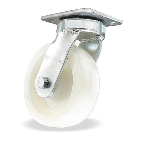 Hamilton Standard Duty Kingpinless Caster, 6" x 2" White Nylon Wheel, 1/2" Sealed Precision Ball Bearings S-52K-6WNB