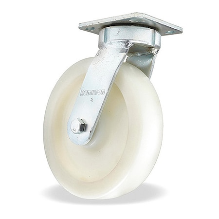 Hamilton Standard Duty Kingpinless Caster, 8" x 2" White Nylon Wheel, 1/2" Sealed Precision Ball Bearings S-52K-8WNB
