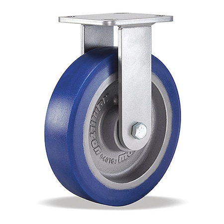 Hamilton Champion Swivel Caster, 12" x 3" Ergo-Glide XT 1" thick Polyurethane (85A) on Cast Iron Wheel S-CH-12EGB
