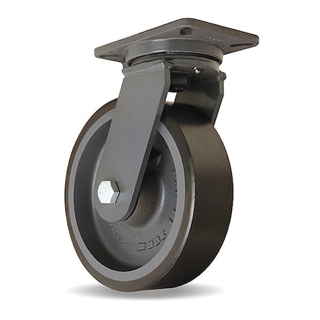 Hamilton Champion Swivel Caster, 10" x 3" Duralast XC Polyurethane (70D) on Cast Iron Wheel S-CH-13DB70