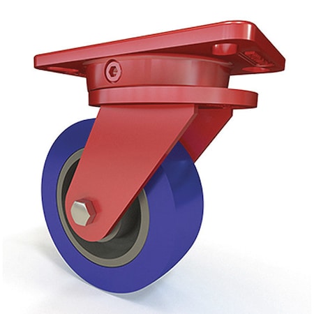 Hamilton Ergo-X2 Swivel Caster, 6" x 2" Ergo-Glide XT Polyurethane (85A) on Cast Iron Wheel S-ERGO-6EGB