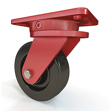 Hamilton Ergo-X2 Swivel Caster, 6" x 2" Plastex Phenolic Wheel, 3/4" Straight Roller Bearing S-ERGO-6P