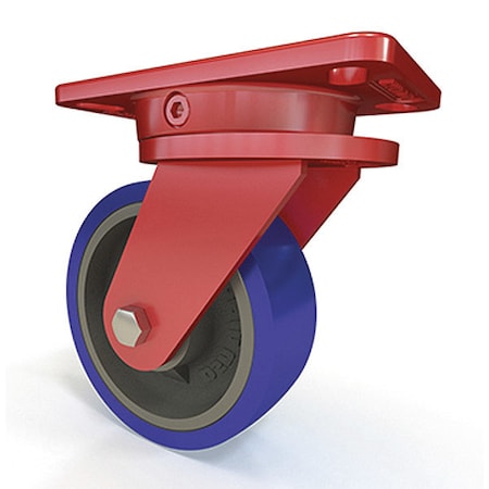 Hamilton Ergo-X2 Swivel Caster, 6" x 2" Ergo-Glide Polyurethane (85A) on Cast Iron Wheel S-ERGO-6SPB