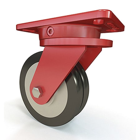 Hamilton Ergo-X2 Swivel Caster, 6" x 2" Swivel-EAZ (75D) Wheel, 1/2" Sealed Precision Ball Bearings S-ERGO-6SWC75D