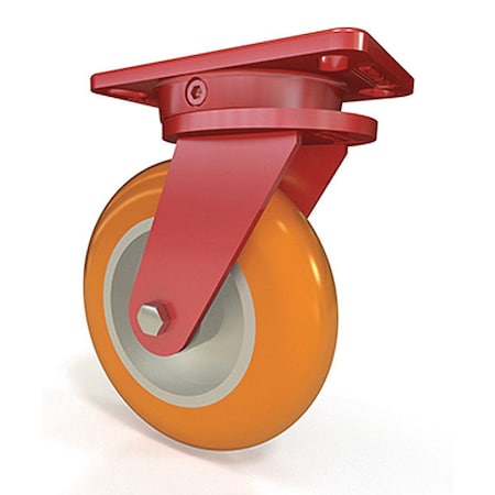 Hamilton Ergo-X2 Swivel Caster, 8" x 2" Ergo-Tech (87A) on Aluminum, 1/2" Sealed Precision Ball Bearings S-ERGO-82EMB