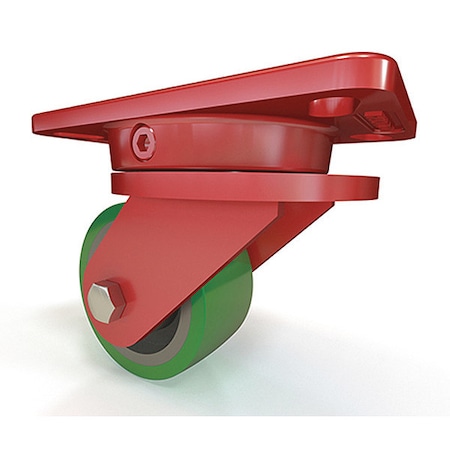 Hamilton Ergo-X2 Swivel Caster, 4" x 2" Duralast Polyurethane (95A) on Cast Iron Wheel S-ERGO-4DB