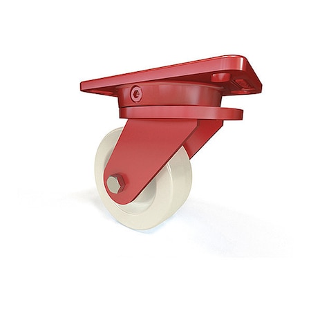 Hamilton Ergo-X2 Swivel Caster, 5" x 2" White Nylon Wheel, 1/2" Sealed Precision Ball Bearings S-ERGO-5WNB