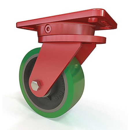 Hamilton Ergo-X2 Swivel Caster, 6" x 2" Duralast Polyurethane (95A) on Cast Iron Wheel S-ERGO-6DB