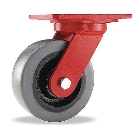 Hamilton Heavy Service Swivel Caster, 6" x 2" DuraGlide Wheel (95A), 1/2" Sealed Precision Ball Bearings S-HS-6GB95