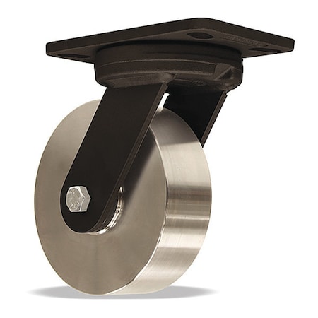 Hamilton High Heat HSK Inferno Series Swivel Caster, 6" x 2" Stainless Steel Wheel S-HSK-6HSB