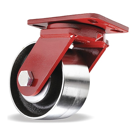 Hamilton Spinfinity Maintenance-Free Kingpinless ZFFM Series Swivel Caster, 6" x 3" Forged Steel Wheel S-ZFFM-63FSB-4SL